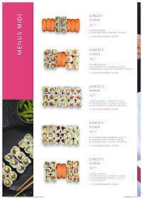 Restaurant japonais Lady Sushi Crolles à Crolles (le menu)