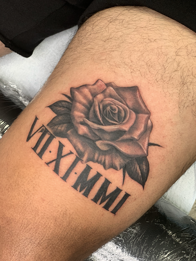 Explore may birth tattoo ideas, creative tattoo ideas in Fontana, available at Iconiq Tattoo Studio