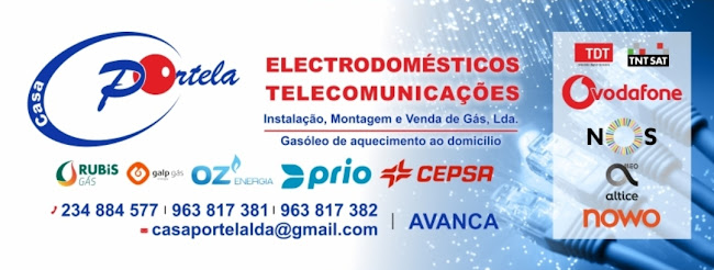 Casa Portela Lda - Electrodomésticos, Instalação Montagem Venda de Gás e Telecomunicações