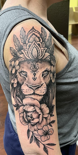 Explore fire and water tattoo ideas, creative tattoo ideas in Spokane, available at Tattoo Room