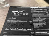 Le Kayoc à Lacanau menu