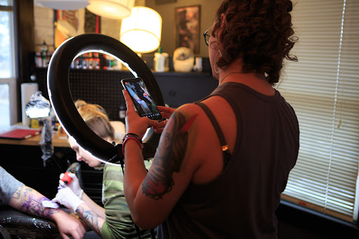 Explore spider man tattoo ideas, creative tattoo ideas in Canton, available at The Inkeepers Tattoo Parlor