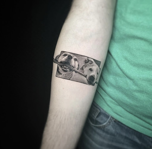 Explore girl thigh tattoo ideas, creative tattoo ideas in Englewood, available at Title Tattoo Studios