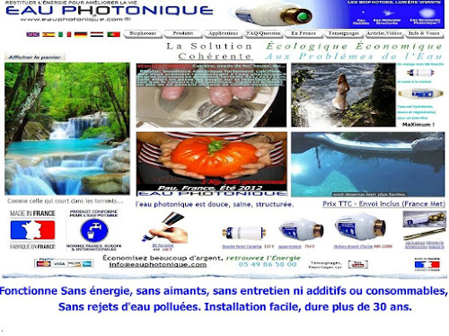 Fournisseur d'équipements pour l'adoucissement de l'eau Médiacore SARL - Eau Photonique Pleumartin