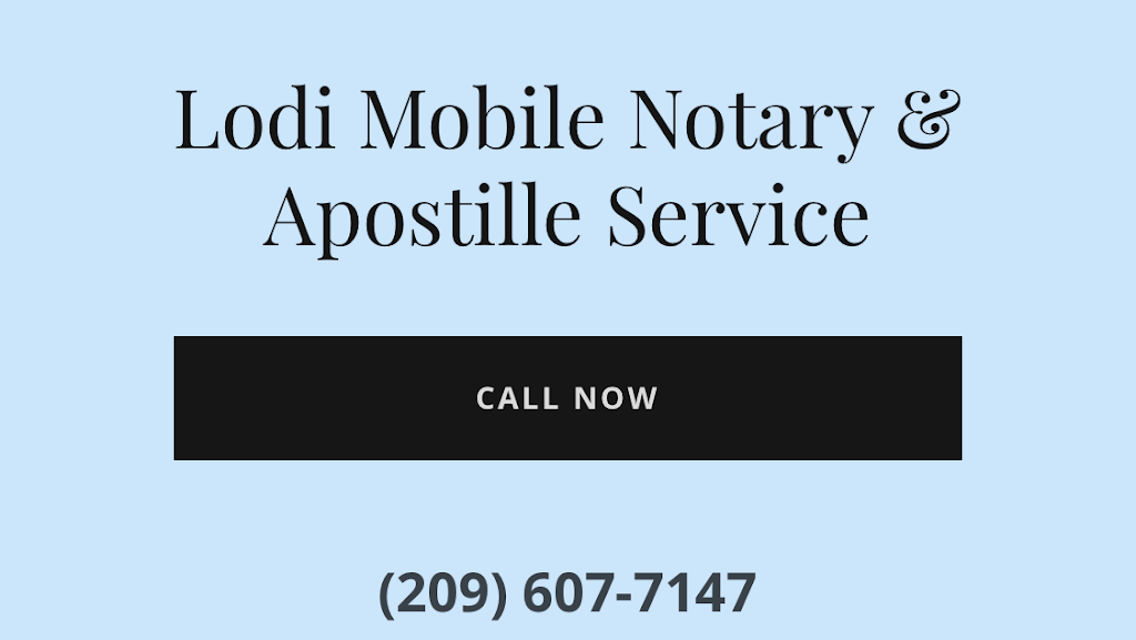 Lodi Mobile Notary & Apostilles 