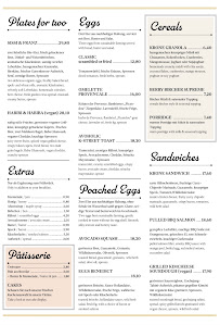 Menu du Café Krone à Berlin