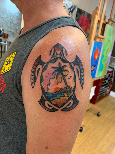 Explore back forearm tattoo ideas, creative tattoo ideas in Lahaina, available at Sweet Trade Tattoo