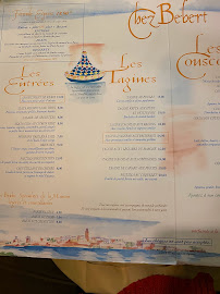 Chez Bébert à Paris menu