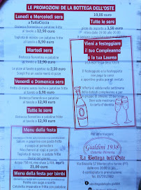 Gialdini 1938, la bottega dell'oste à Montecatini Terme menu