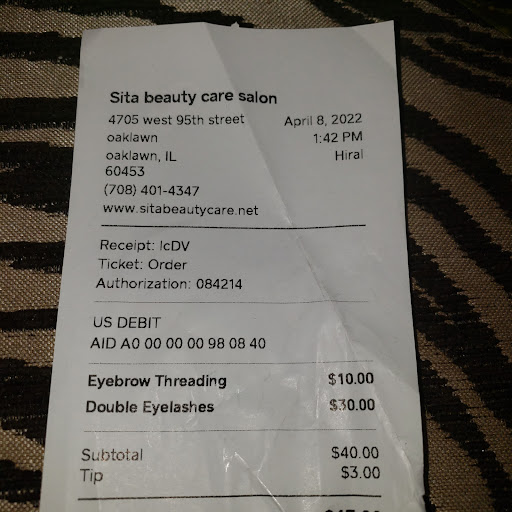 Beauty Salon «Sita Beauty Care Salon and Eyebrow Threading», reviews and photos, 9935 SW Hwy, Oak Lawn, IL 60453, USA