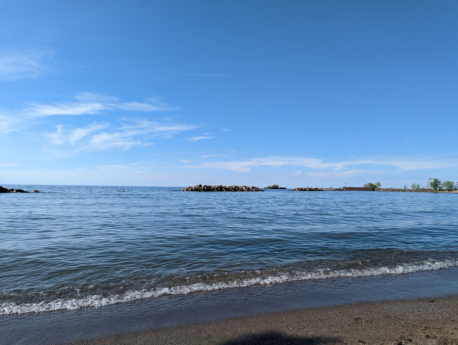 Foto van Euclid Beach met turquoise puur water oppervlakte