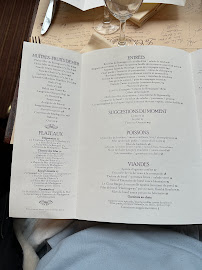 Restaurant français La Closerie des Lilas à Paris (le menu)