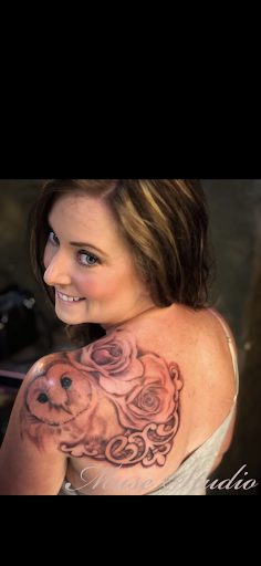 Explore floral tattoo filler ideas, creative tattoo ideas in Jefferson, available at Muse Studio Art & Tattoos (Private Studio)