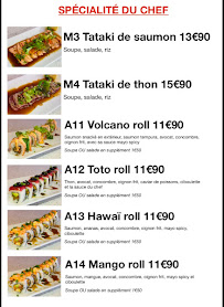 Carte du Nishi Sushi à Levallois-Perret