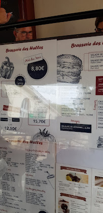 Brasserie Des Halles à Azay-le-Rideau menu