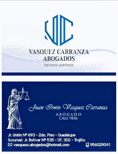 Opiniones de Estudio Jurídico Vasquez Carranza Abogados E.I.R.L en Guadalupe - Abogado