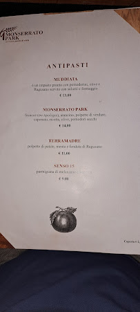 Restaurant Monserrato park à Modica (la carte)