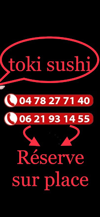 Toki sushi à Lyon menu