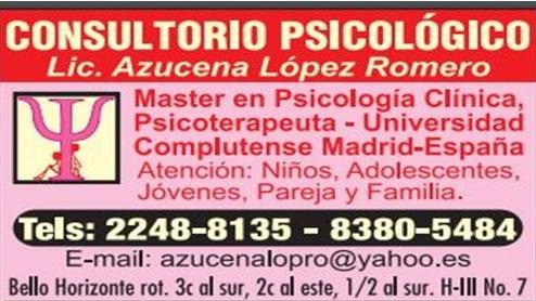 Consultorio Psicologico Lic. Azucena López Moreno