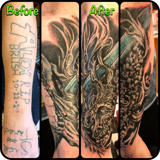 Explore lab tattoo ideas, creative tattoo ideas in Black River Falls, available at Black River Tattoo