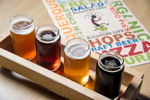 Craft beer at a brewery in Bernalillo New Mexico