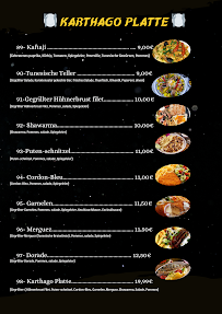 Menu du KARTHAGO à Bamberg