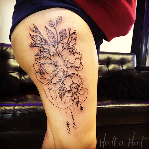 Explore dog memorial tattoo ideas, creative tattoo ideas in Broomfield, available at Wild Child Tattoo