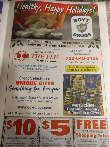 Pharmacy «Boyt Drugs», reviews and photos, 411 Main St, Metuchen, NJ 08840, USA