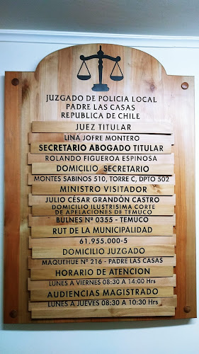 Juzgado de Policía Local - Comuna de Padre De Las Casas - Padre Las Casas