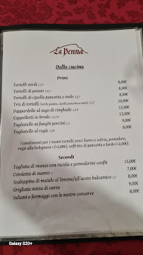 Menu du Ristorante La Penna à Villa Minozzo