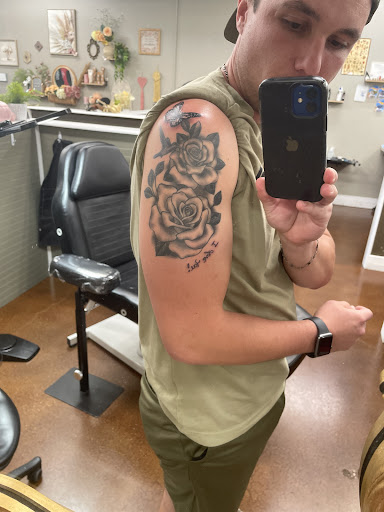 Explore men thigh tattoo ideas, creative tattoo ideas in Weatherford, available at Old Souls Ink