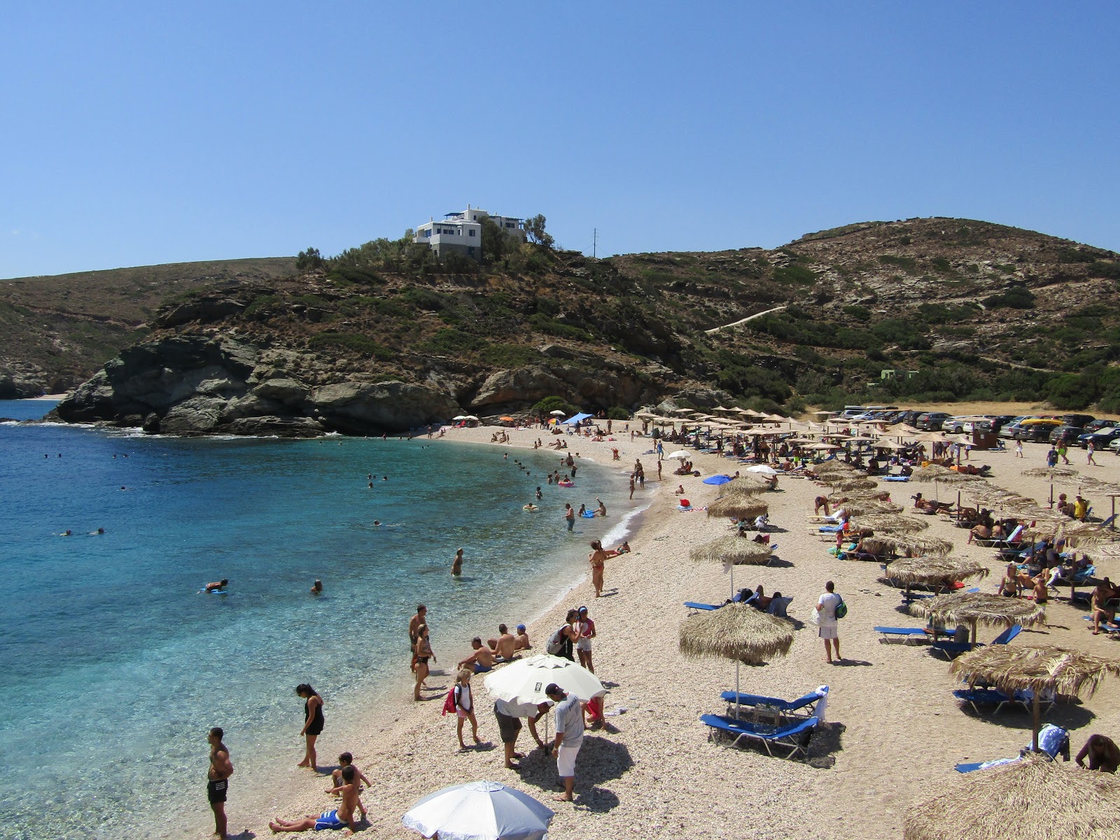 Photo of Paralia Vitali surrounded by mountains