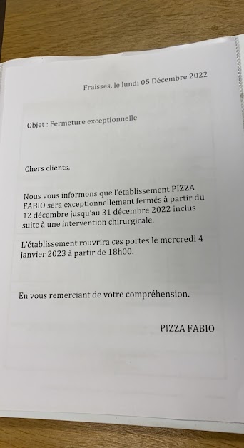 Pizza Fabio 42490 Fraisses