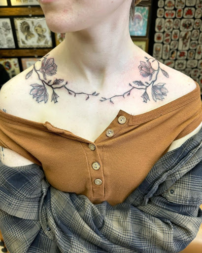 Explore long sleeve tattoo ideas, creative tattoo ideas in Eugene, available at High Priestess Piercing & Tattoo