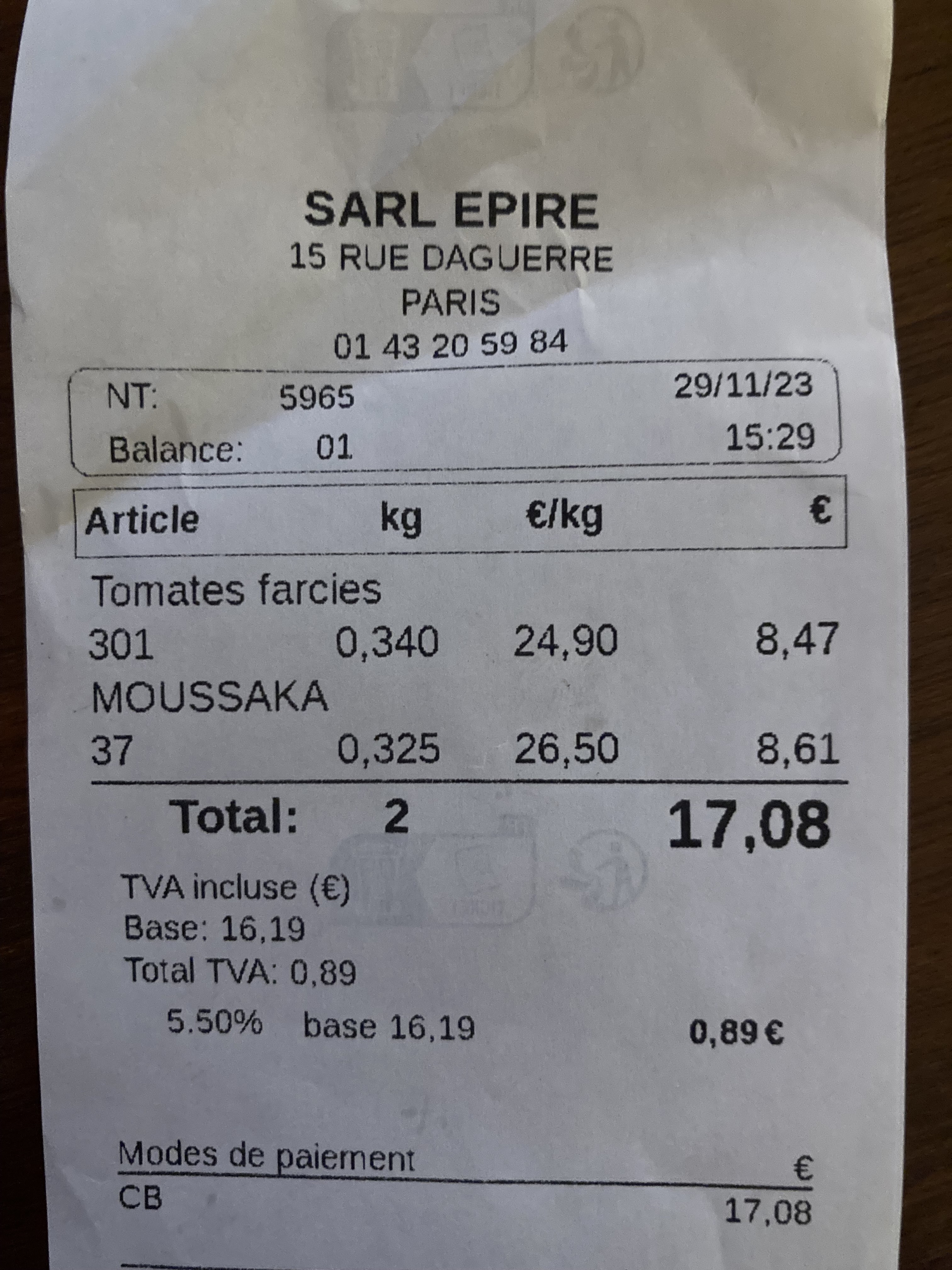 Photo n° 1 de l'avis de bobin.s fait le 29/11/2023 à 15:22