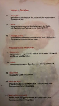 Menu / carte de Restaurant Omo à Munich