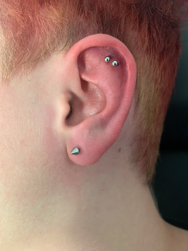 Explore pentagram tattoo ideas, creative tattoo ideas in Round Rock, available at Piercings by Toni