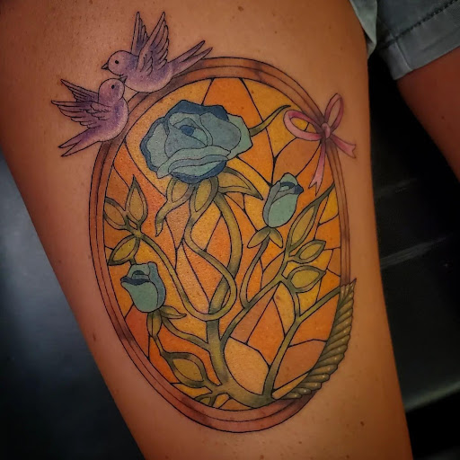 Explore cowgirl tattoo ideas, creative tattoo ideas in Palm Harbor, available at Angry Owl Tattoo and Piercing