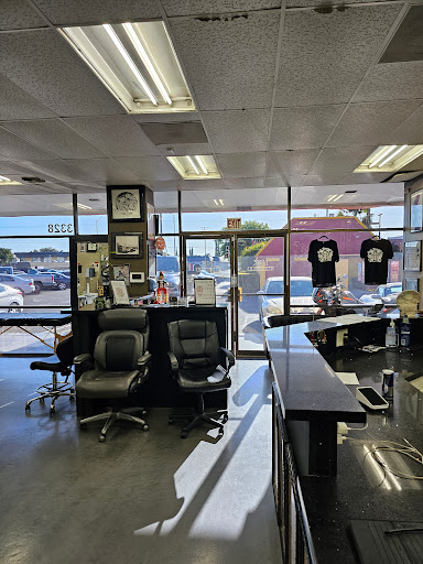 Explore gangster sleeve tattoo ideas, creative tattoo ideas in Modesto, available at Ink Disciples Tattoo Parlor