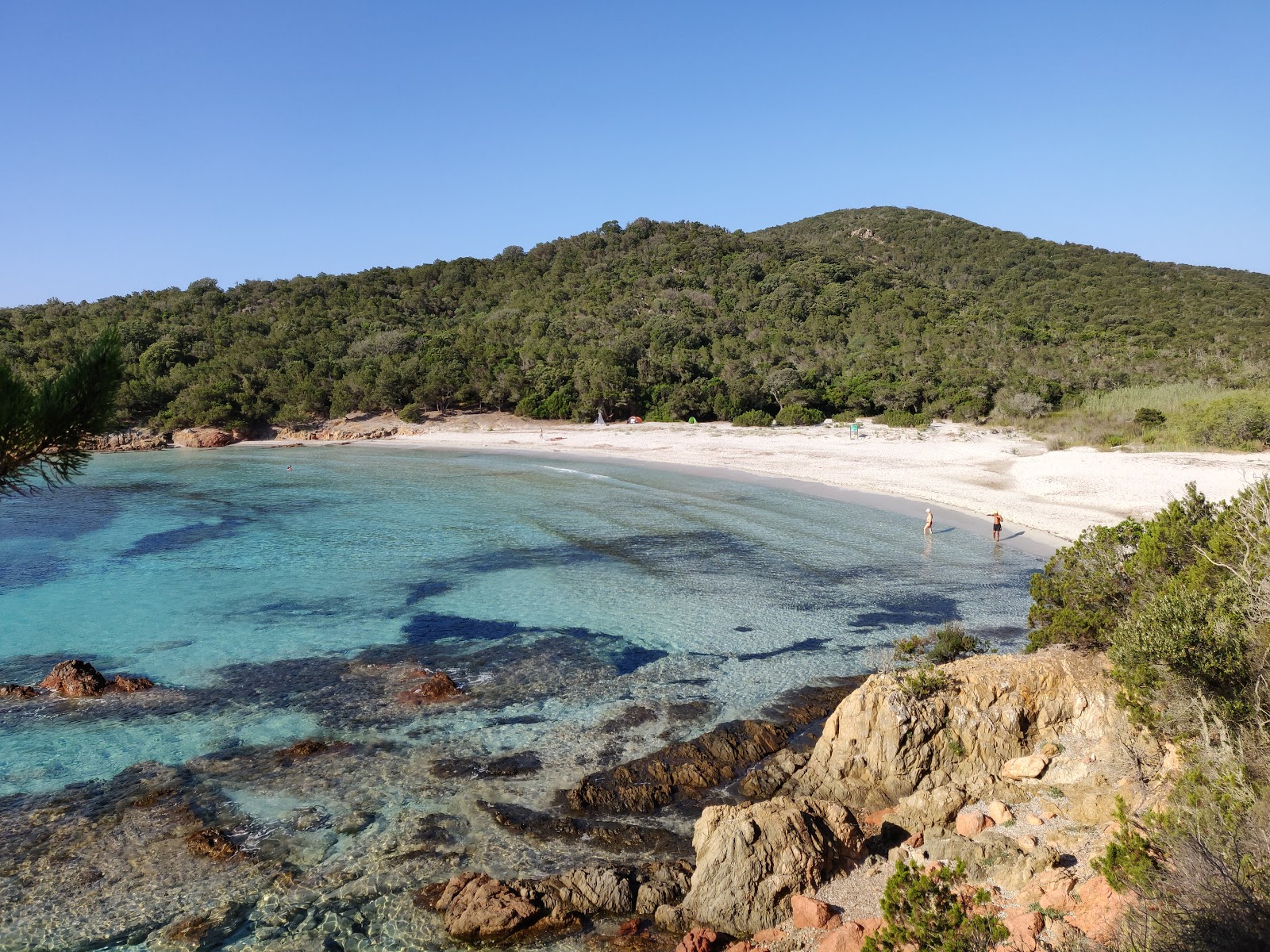 Foto di Plage De Carataggio con una superficie del sabbia beige