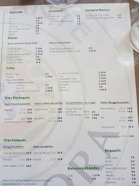 Menu du Restaurante Samora à Sainte-Marguerite