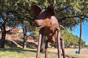 Pig on Wheels Statue