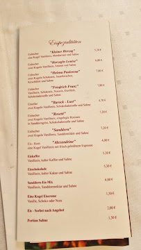 Menu / carte de Ludwigsluster Schloss-Café à Ludwigslust