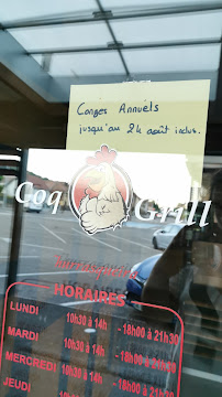 Restaurant de grillades Coq' O Grill à Guebwiller - menu / carte