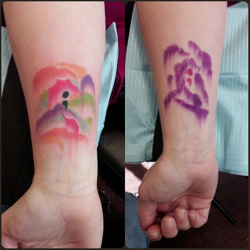 Explore scalp tattoo ideas, creative tattoo ideas in Quincy, available at Threshold Of Pain Tattoo Shop