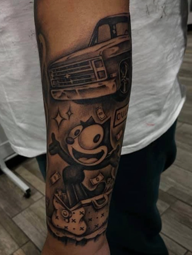 Explore taco tattoo ideas, creative tattoo ideas in San Antonio, available at Firme Copias Tattoo Studio