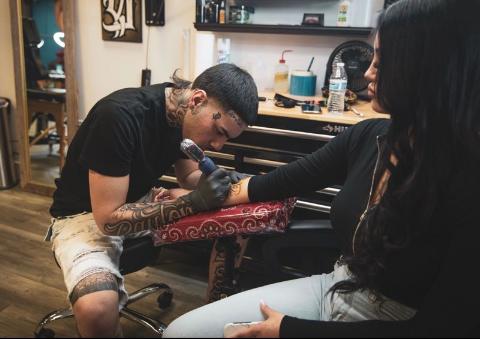 Explore small dog tattoos ideas, creative tattoo ideas in Modesto, available at Prosperous Ink Tattoo Shop