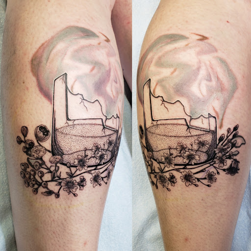 Explore lion chest tattoo ideas, creative tattoo ideas in Mebane, available at The Cardinal Skin Art & Gallery