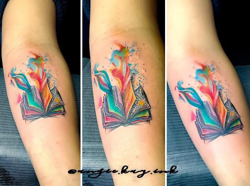 Explore dyslexia tattoo ideas, creative tattoo ideas in Casper, available at Luna & Lotus Amethyst Ink Angie Kay