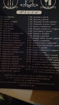 Carte du Pizzeria Carpe Diem à Lecce